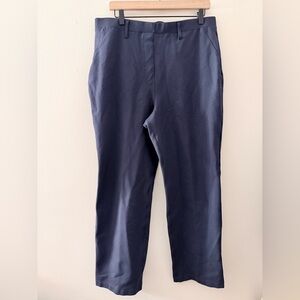 Quince navy blue Cropped Ponte Pants elastic waist XL